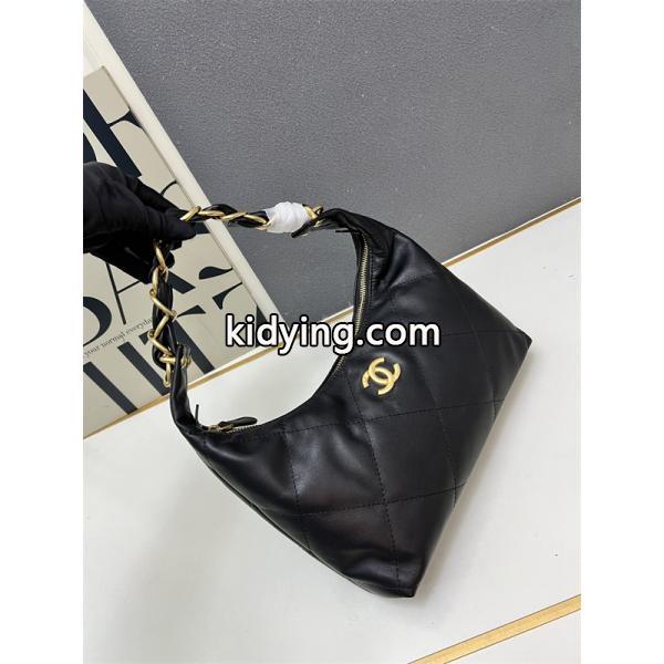 ブラックレザー 編み込みチェーン シャネル ハンドバッグ スーパーコピー レディース エレガント CHANEL-2