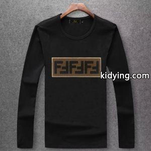 限定セール本物保証カジュアルストレッチロングtシャツフェンディ tシャツ 激安遊び心満載豊富なサイズ展開5色可選-0