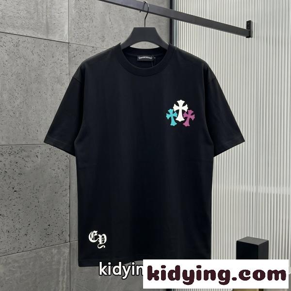 CHROME HEARTS コピー クロムハーツ コピー マルチクロスバックプリントTEE カラフルモチーフ半袖 主役級デザイン-7