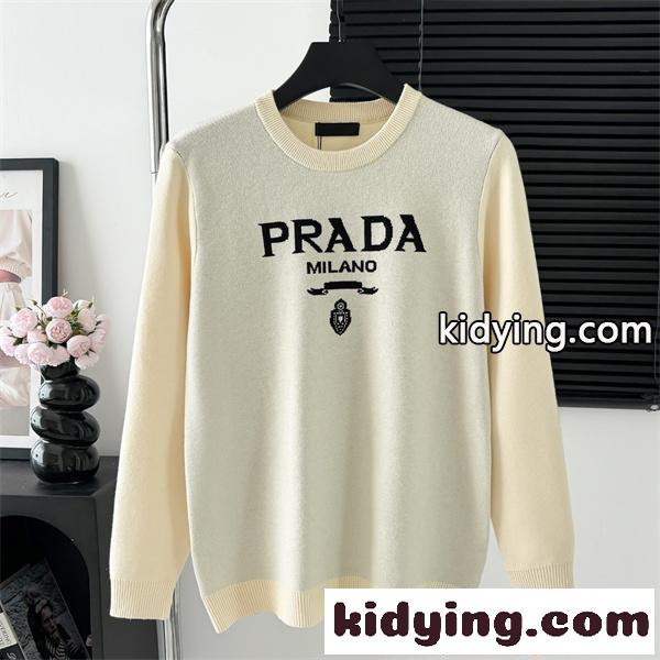 注目度MAX 高級質感 柔らか着心地 PRADA プラダ コピー ニットセーター メンズ 長袖-0