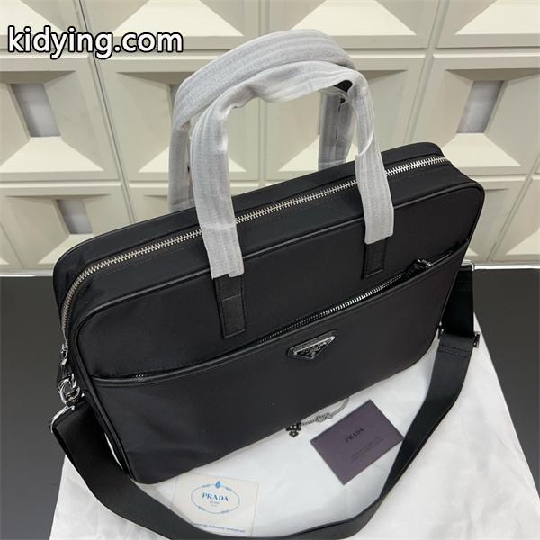 PRADAプラダビジネスバッグコピー 男性用キャンバスブリーフケース  PCバッグ クラシック万能アイテム-4