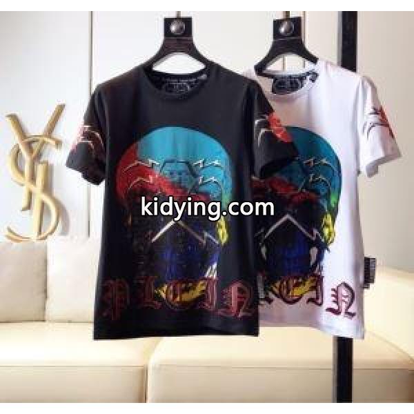 カジュアルスタイルを軽快に PHILIPP PLEIN Tシャツ/半袖2019春夏は人気定番 2色可選フィリッププレイン_フィリッププレイン PHILIPP PLEIN_ブランド コピー 激安(日本最大級)-0