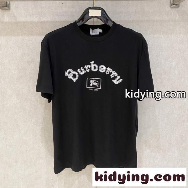 BURBERRY コピー バーバリー コピー アーチロゴ刺繍Tシャツ ホースマーク 半袖カットソー 人気 定番-6