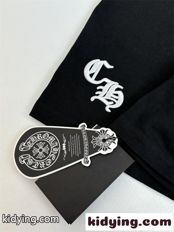 Chrome Hearts  ホワイト ブラック クロスクロムハーツ スーパー コピー  Tシャツ 胸ポケット付き カジュアル モード-4