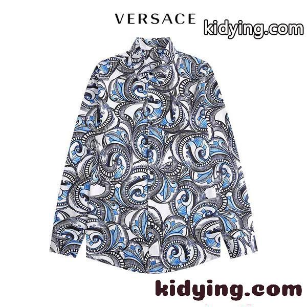 VERSACE ヴェルサーチ コピー 話題 シャツ メンズ 長袖 お洒落デザイン カジュアル モード系-0