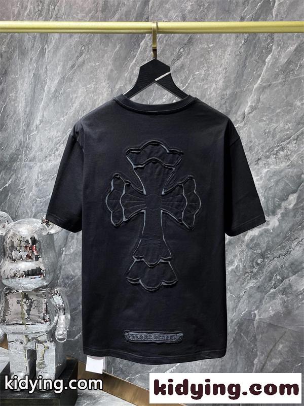 CHROME HEARTS クロムハーツ コピー ビッグクロスエンボス オーバーフィット 半袖Tシャツ-2