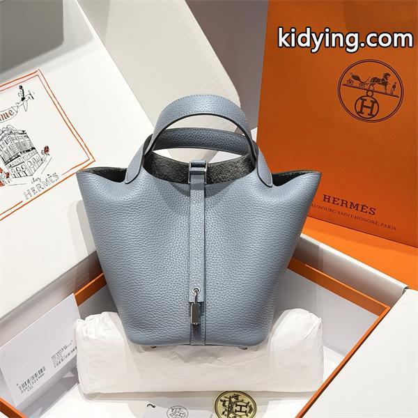 定番☆Hermès picotin 18エルメス ハンドバッグスーパーコピーN級品人気blue lin お洒落コーディネート-0