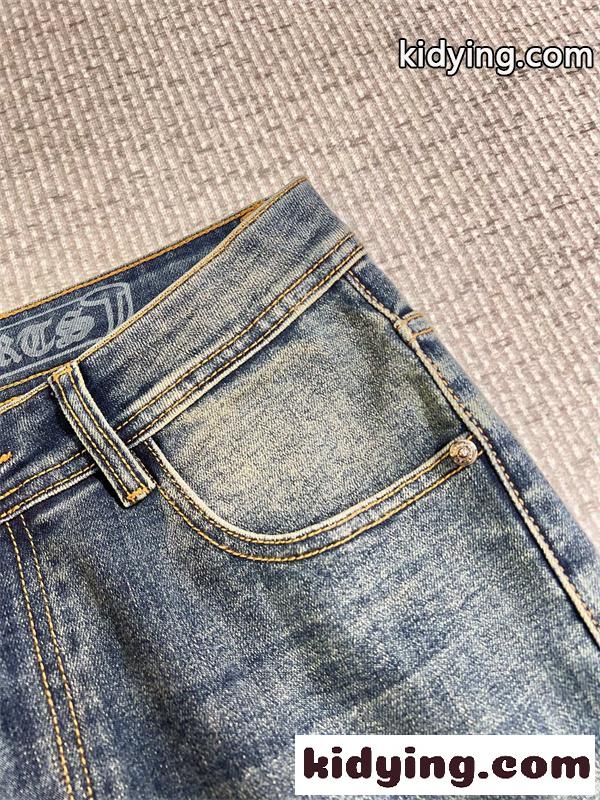 ウォッシュド加工 ストレート寄り シンプルボトムス CHROME HEARTS クロムハーツ コピー ジーンズ こなれ見え 買い足し候補-5