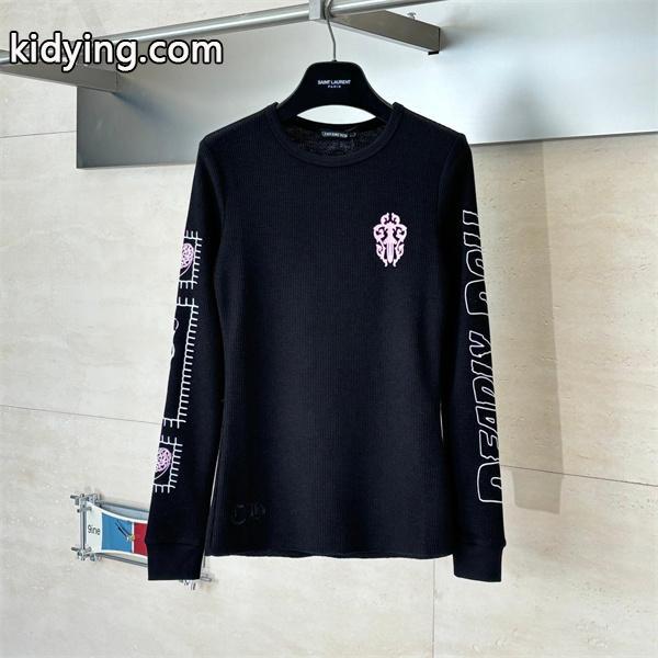 CHROME HEARTS クロムハーツ コピー ロングスリーブ ニット ブラック シャープ 2026新作定番-0