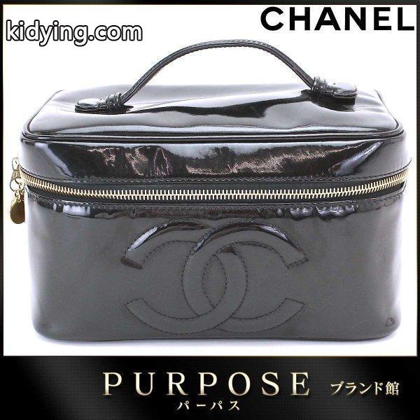 ココマーク 横型 バニティ ハンド バッグ コスメポーチ エナメル ブラック :90046198:PURPOSEパーパス・ヤフー店 - 通販ショッピング-0