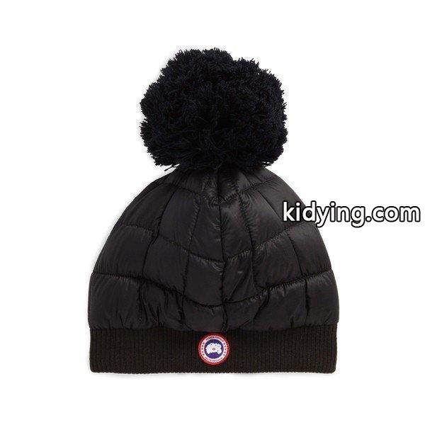 カナダグース 帽子 アクセサリー レディース Canada Goose Quilted Down Pom Beanie Black :36-29xsmr3tbt-0236:asty-shop2 - 通販ショッピング-0
