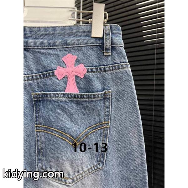 可愛い マルチ クロスパッチ CHROME HEARTS デニムパンツ カジュアル クロムハーツ コピー-1
