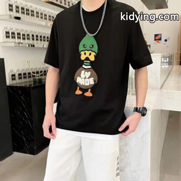 お洒落上級者必見の逸品 LOUIS VUITTONコピー半袖tシャツ 高品質の偽物 エンブロイダリー 遊び心溢れる男女兼用-0