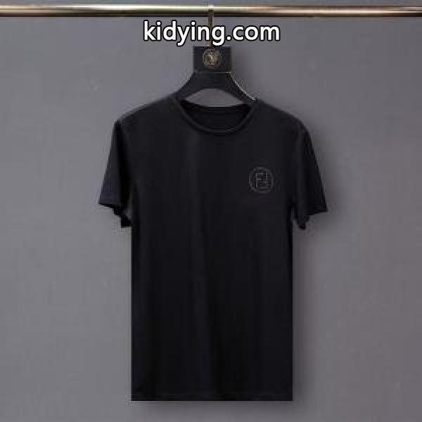 フェンディ tシャツ 激安FENDI限定セール新作登場速乾性高い暑い夏マストアイテムメンズ半袖tシャツブラックホワイト-1