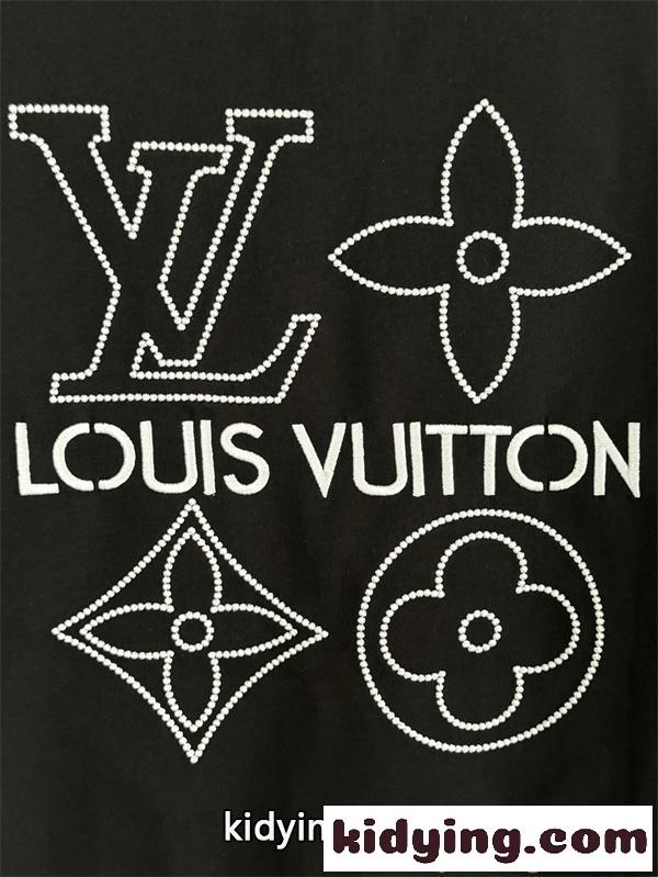 半袖Tシャツ ワンポイント刺繍 クルーネック ミニマル定番モデル LOUIS VUITTON ルイヴィトン コピー-7