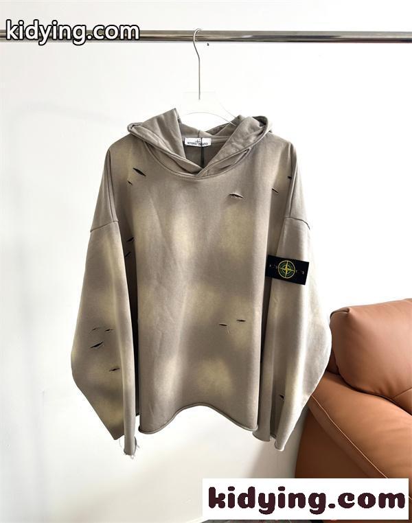 パーカー オーバーサイズ ダメージ加工 STONE ISLAND ストーンアイランド スーパーコピー ストリート-4