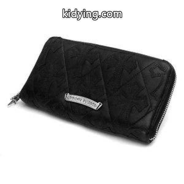 Chrome Hearts クロムハーツ レクタンギュラー Fジップ セメタリーキルテッド ブラックレザーウォレット :chw-34:BEYOND COOL - 通販ショッピング-0