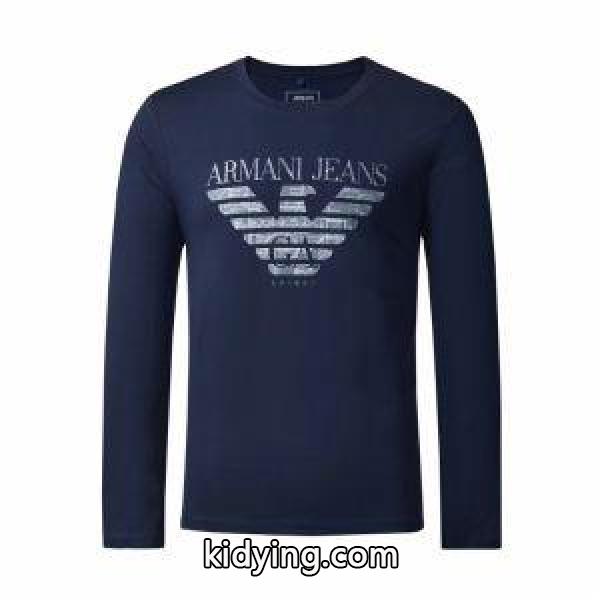 アルマーニ t シャツ コピー人気セール定番キレイなシルエット長袖Tシャツ3色可選人気コットン素材高級感幅広い年齢上品なデザインTシャツ-0