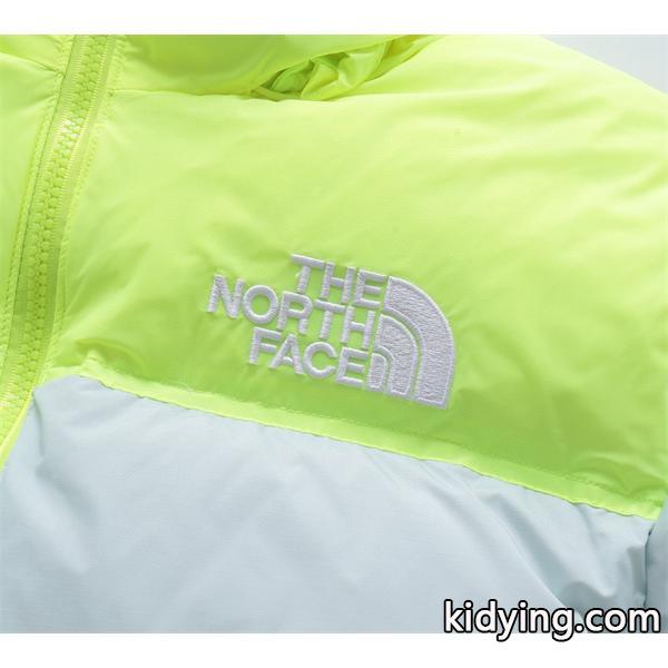 The North Face スーパーコピー 蛍光グリーン拼色ダウンジャケット カップル風 2025秋冬彩り ザノースフェイス-8
