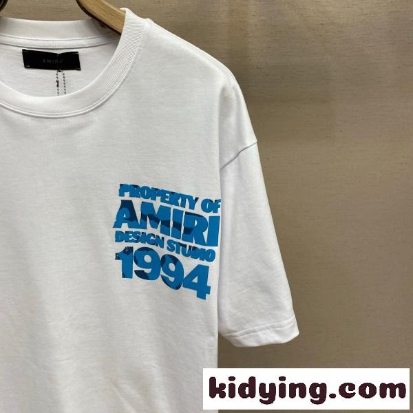 AMIRI アミリ 2026新作 バックロゴプリント 半袖Tシャツ ヘビーウェイト コットン オーバーサイズ ユニセックス-3