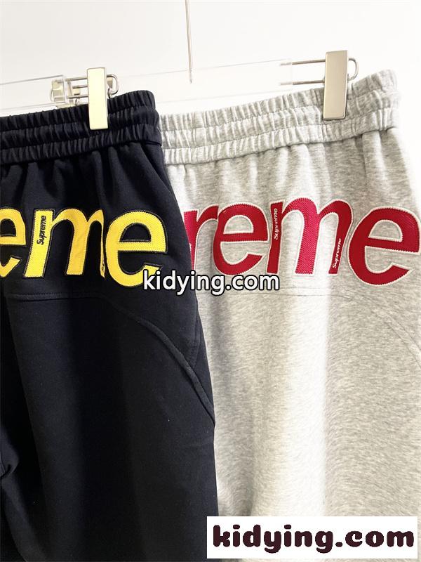 ロゴ刺繍 ビッグプリント ウエストゴム ドローストリング 夏用 シュプリーム コピー SUPREME-5
