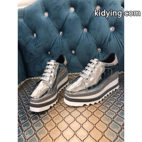 シルバーグリッター STELLA McCARTNEY ステラマッカートニー コピー 厚底スニーカー 大人カジュアル-6