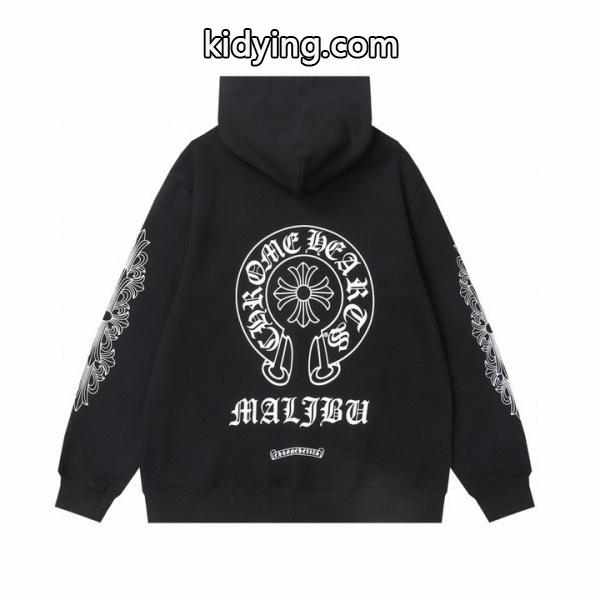 クロムハーツ スーパーコピー ジップパーカー 大胆 洗練 ホースシュー ブラック CHROME HEARTS-0