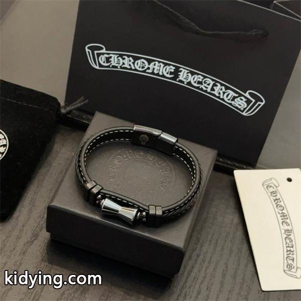 新登場 人気 CHROME HEARTS クロムハーツ コピー シルバーモチー フブレスレット 定番-3