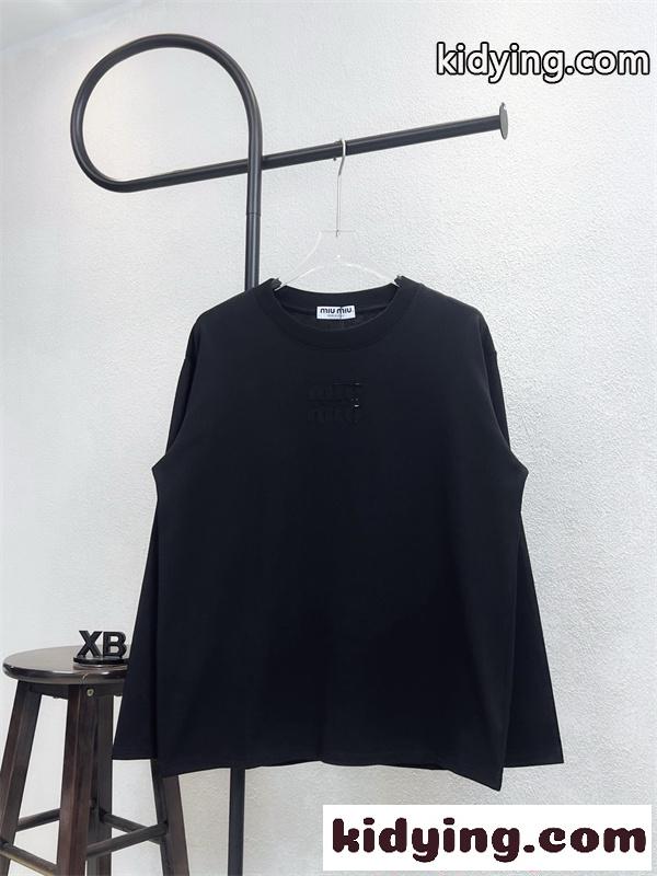 軽やか着用 MIUMIU ミュウミュウ コピー 長袖tシャツ レディース シンプル-1