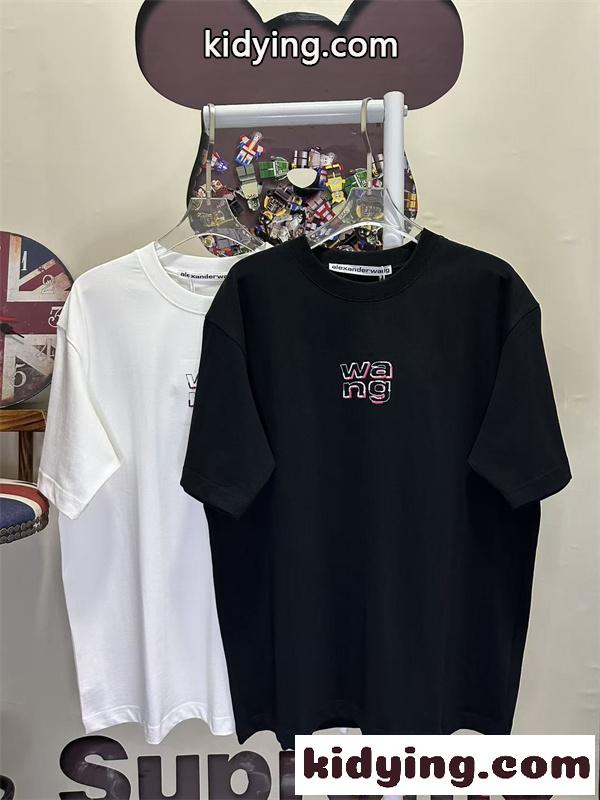Tシャツ Alexander wang カラープリント アレキサンダーワン コピー クルーネック ゆったりシルエット カジュアル-2