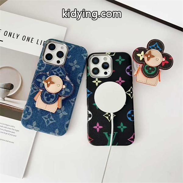 ルイヴィトンLV激安ソフトケース磁吸単体ケースサンフラワー磁吸スタンド付きiPhone用-2
