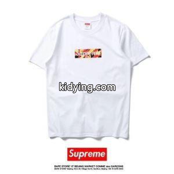 赤字超特価大人気SUPREMEシュプリームコピー激安　ボックスロゴ付き　半袖tシャツコピー　ブラック　ホワイト　2色可選-1