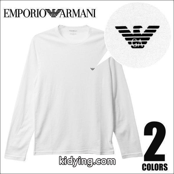エンポリオアルマーニ Tシャツ クルーネック ロンT メンズ 丸首 長袖 EMPORIO ARMANI 2018 新作 :111653-722:Crazy Ferret - 通販ショッピング-0