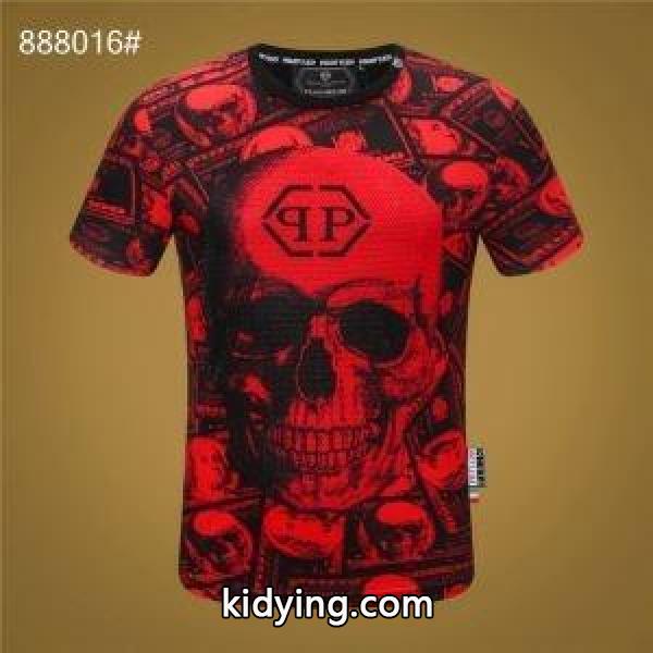 スタイルアップ見えなシンプル PHILIPP PLEIN Tシャツ/半袖 2色可選フィリッププレイン 2019トレンド感満載なアイテム_フィリッププレイン PHILIPP PLEIN_ブランド コピー 激安(日本最大級)-1