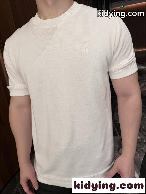 アーバンニットポロ風Tシャツ ミニマルデザイン 上質素材 BERLUTI ベルルッティ コピー Tシャツ トレンド着回しアイテム-2