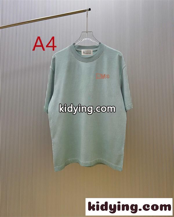 ワンポイントロゴ ニュートラルカラー リラックススタイル MAISON MARGIELA メゾンマルジェラ コピー コットンTシャツ 日常コーデ-3