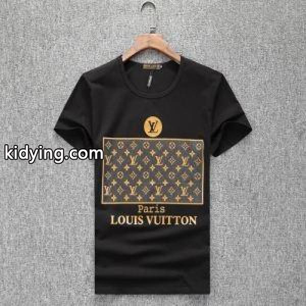 ルイ ヴィトン Tシャツ コピー LOUIS VUITTONお買い得 オールシーズン大活躍 Ｕネック ｔシャツ ブラック、ホワイト-2