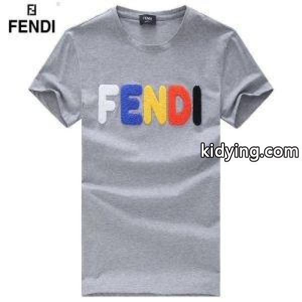 激安大特価得価爽やか吸汗速乾夏Tシャツ男性トップスブラックホワイトイエローグレーFENDIフェンディ スーパー コピー-3