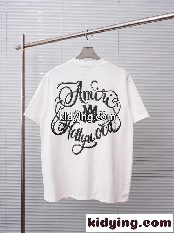 アートタイポ 大判プリント 2026新作 海外トレンド AMIRI アミリ コピー 半袖Tシャツ 主役級アイテム 人気モデル-2