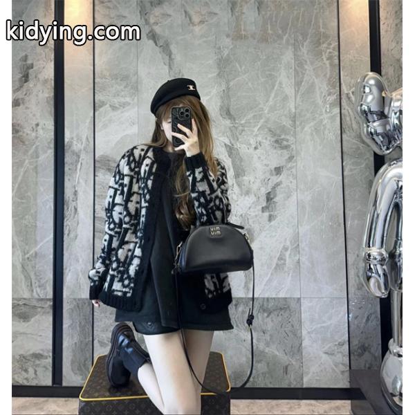 DIOR ディオール コピー トレンド最前線 ニット カーディガン ブラック 注目デザイン-1