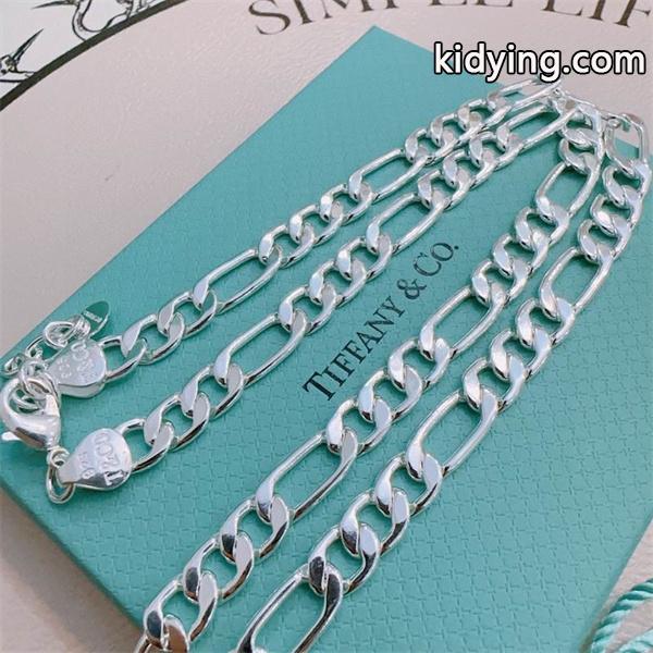 Tiffany&Co ティファニー コピー 立体バランス 洗練構成 ダブル チェーン ネックレス-1
