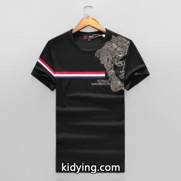 2018年夏の王道ブランド！ 半袖Tシャツ 最旬！ 2色可選 ヴェルサーチ VERSACE ランキング1位入賞_ヴェルサーチ VERSACE_ブランド コピー 激安(日本最大級)-1