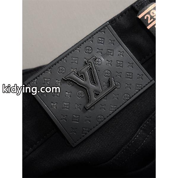 質感重視 上質素材 タイト LOUIS VUITTON ルイヴィトン コピー ブラック デニム-5