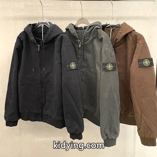 秋冬 厚手コットン ダークカラー  防寒 フーデッド STONE ISLAND ストーンアイランド コピー ジャケット-0