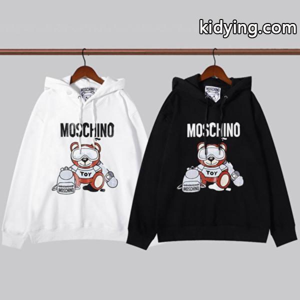 Moschino モスキーノ パーカーコピー フード付き ユニセックス 大人可愛い ゆったり綺麗めスタイル新品-0