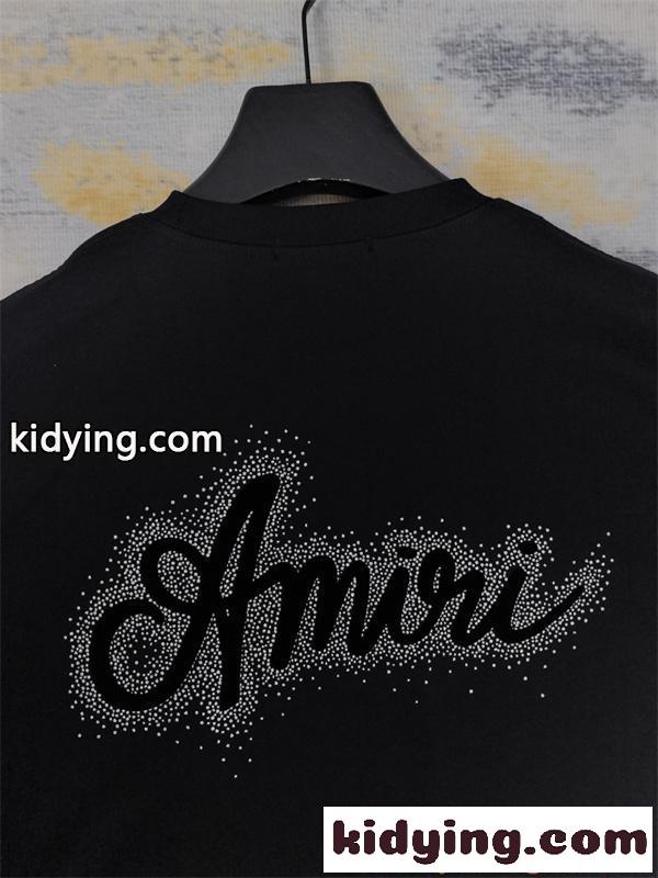 アミリ コピー AMIRI ミニマル ポイント刺繍 半袖Tシャツ メンズ レディース兼用 シンプル 上質-7
