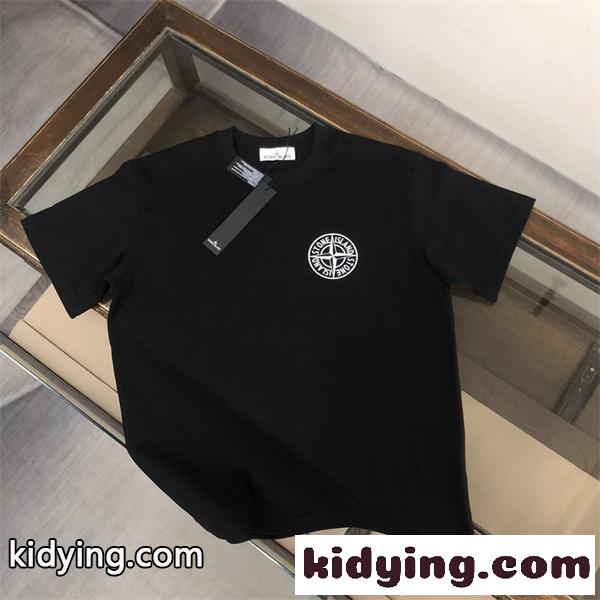 半袖Tシャツ 刺繍 ストーンアイランド コピー ワンポイント設計 STONE ISLAND ミニマルスタイル 万能コーデ-0