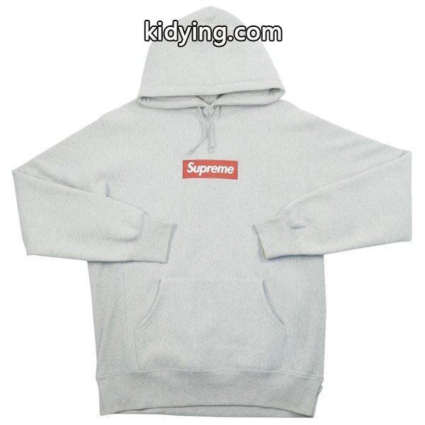 シュプリーム SUPREME Box Logo Pullover BOXロゴスウェットパーカー 灰 良い 通販-0