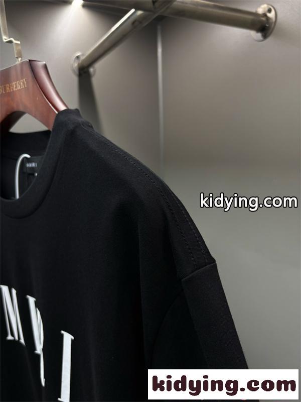 ビッグロゴ プリントTシャツ アミリ コピー ブラック AMIRI 半袖 オーバーサイズ 着回し万能-5