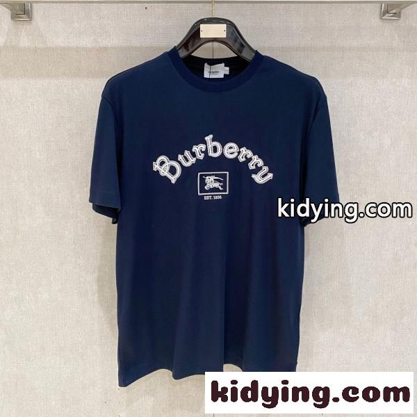BURBERRY コピー バーバリー コピー アーチロゴ刺繍Tシャツ ホースマーク 半袖カットソー 人気 定番-8